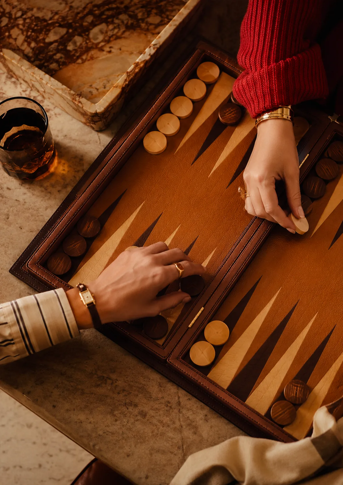 Prise de décision : partie de backgammon en cours, série Direction